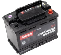 Аккумулятор PATRON POWER 12 В, 75 Ач, 660 A ETN 0(R+) B13, 278x175x190 мм, 15.5 кг PB75-660R