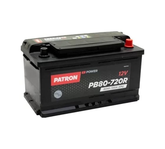 Аккумулятор PATRON POWER 12 В, 80 Ач, 720 A (R+) B13, 315x175x175 мм, 17.5 кг PB80-720R 1