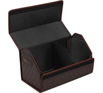 Саквояж-органайзер в багажник STVOL экокожа, коричневый/бежевый кант, 70х30х30 см STO18