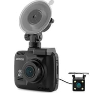 Видеорегистратор DIGMA FreeDrive 600-GW DUAL 4K, черный, 4Mpix 2160x2880, 2160p GPS NTK96660 1030266