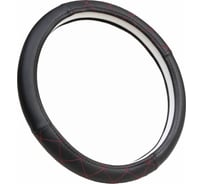 Оплетка A2DM размер М, комб. экокожа, спонж, стеганная красный ромб + гладкая, черный 107041