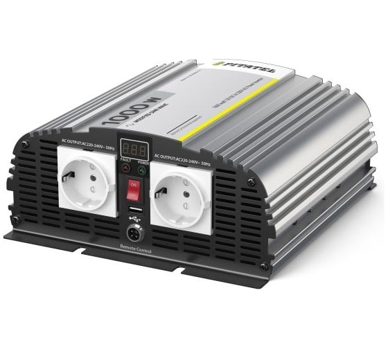 Инвертор Pitatel 12В 1000Вт (Max 2000Вт) KV-M1000DRU.12 1