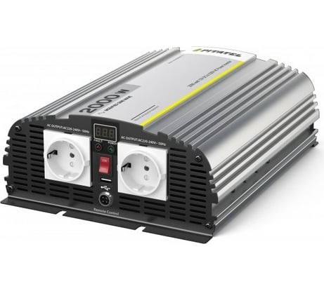 Инвертор Pitatel 12В 2000Вт (Max 4000Вт) KV-M2000DRU.12