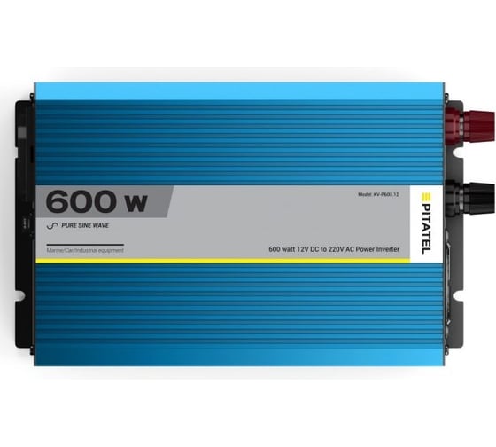 Инвертор Pitatel 24В 600Вт (Max 1200Вт), чистая синусоида KV-P600.24