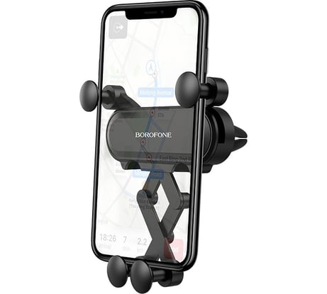 Держатель в автомобиль Borofone bh19 eddie гравитационный, в воздуховод, черный 0L-00051465