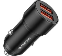 Автомобильное зарядное устройство Borofone bz19 wisdom 2xusb, 2.4a черный 0L-00057167