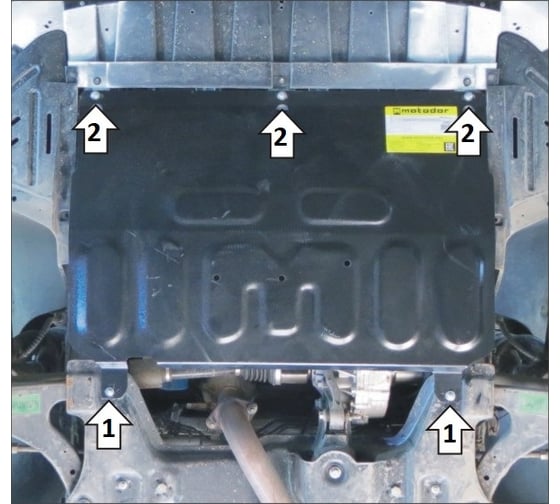 Защита MOTODOR стальная 2 мм, Д, КПП, Kaiyi E5, с 2023г 79008