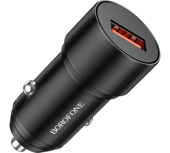 Автомобильное зарядное устройство Borofone bz19a wisdom 1xusb, 3a, qc3.0 черный 0L-00057829