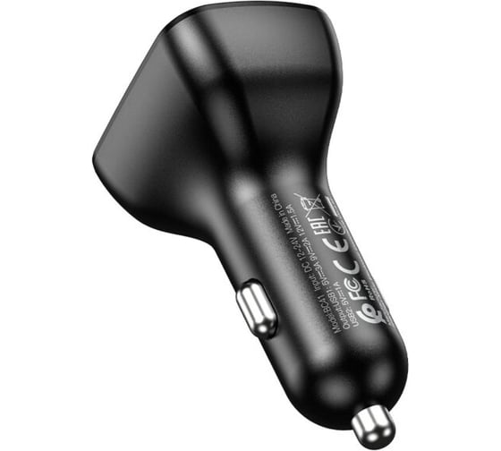 Автомобильное зарядное устройство Borofone bc41 eminency bt 5.0, 2xusb, qc 3.0, fm черный 0L-00057834