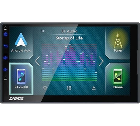 Автомагнитола DIGMA DCR-600 2 DIN, 4x50 Вт 480598