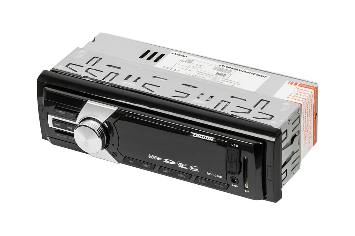 Автомагнитола DIGMA DCR-210R 1 DIN, 4x45 Вт 479891 - выгодная цена ...