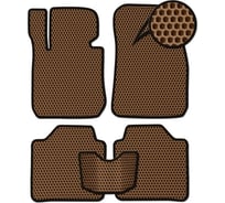 Ковры в салон автомобиля Eva Smart Opel Astra H хэтчбек, GTC купе, универсал вариант макси 3d 2004 - 2015 ЭВА СОТА коричневые c черной окантовкой 3138-A6B5-S