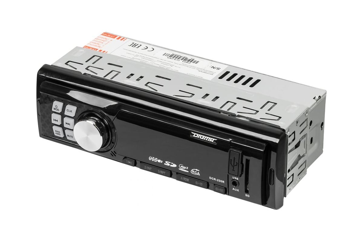 Автомагнитола DIGMA DCR-230R 1 DIN, 4x45 Вт 479894 - выгодная цена ...