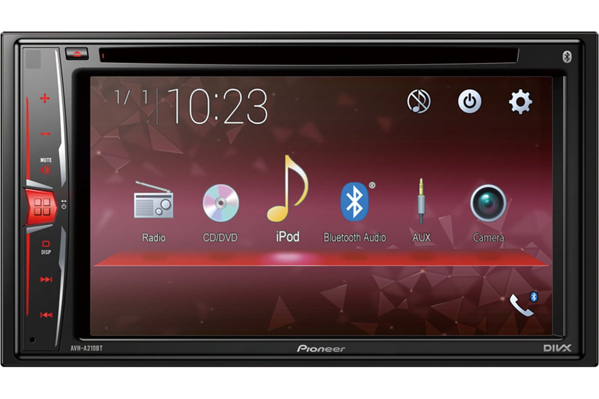 Автомагнитола PIONEER 2DIN AVH-A210BT - выгодная цена, отзывы,  характеристики, фото - купить в Москве и РФ