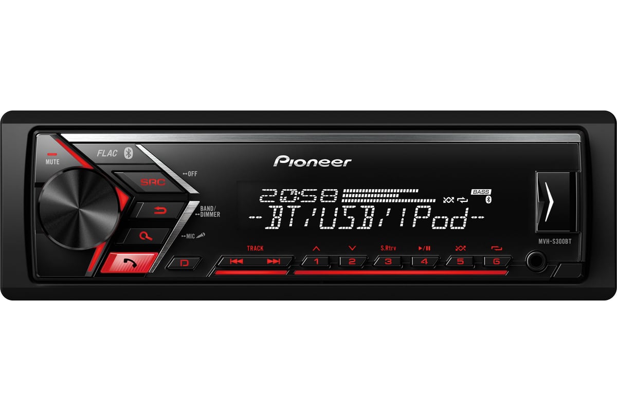 Автомагнитола PIONEER MVH-S300BT - выгодная цена, отзывы, характеристики,  фото - купить в Москве и РФ