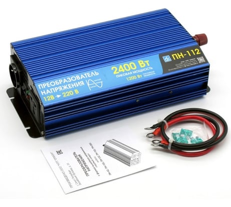 Преобразователь напряжения Вымпел ПН-112 12-220В, чистый синус, 2400 Вт 5281