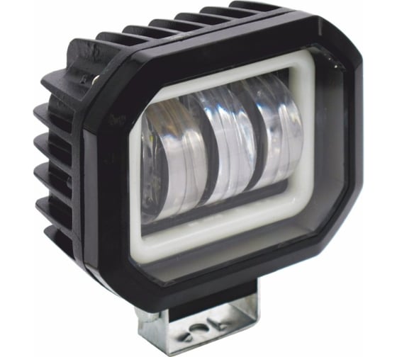Светодиодная фара Вымпел WL-515 неон. обод, прямоуг., 3LED, 30W 5262