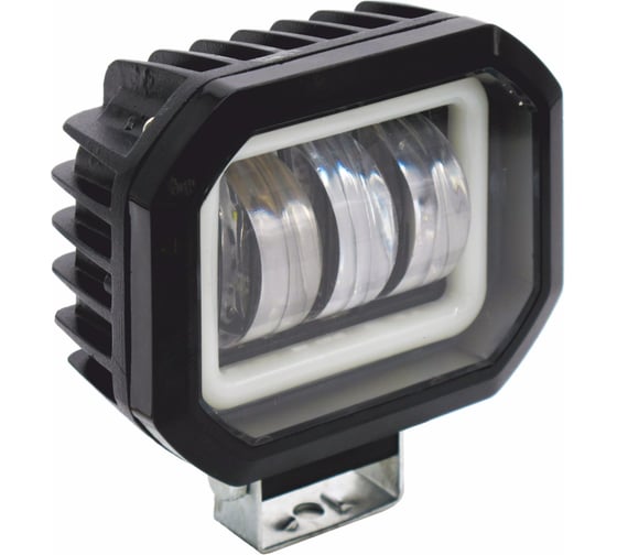 Светодиодная фара Вымпел WL-515 неон. обод, прямоуг., 3LED, 30W 5262