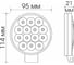 Светодиодная фара Вымпел WL-141CF ближний свет, пл. корп. 14 диодов, 18W 5271 3