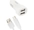 Автомобильное зарядное устройство Hoco z2a 2xusb, 2.4а (белый) 0L-00037557 1
