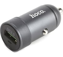 Автомобильное зарядное устройство Hoco z32 speed up 1xusb, 3а, 18w, qc3.0, led (серый) 0L-00048220