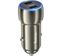 Автомобильное зарядное устройство Hoco z48 tough 2xusb-c, 3а, pd40w, qc3.0 (серый) 0L-00058081