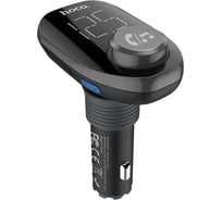 Автомобильное зарядное устройство Hoco e45 happy road 1xusb, 2.4а, bt4.2, usb flash, microsd, fm, led дисплей (черный) 0L-00044012