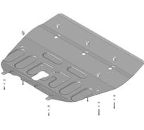 Защита MOTODOR стальная 2 мм Д, КПП Москвич 3, с 2022г. 77601