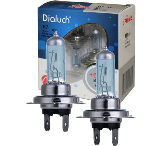 Лампы Диалуч h7 12v 55w +60 p14,5s prime, Корея лч130pr-2br 12557-PR-BR-DUO 1