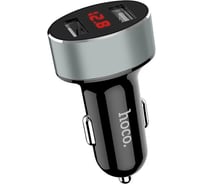 Автомобильное зарядное устройство Hoco z26 high praise 2xusb, 2.1а, led дисплей (черный) 0L-00039754