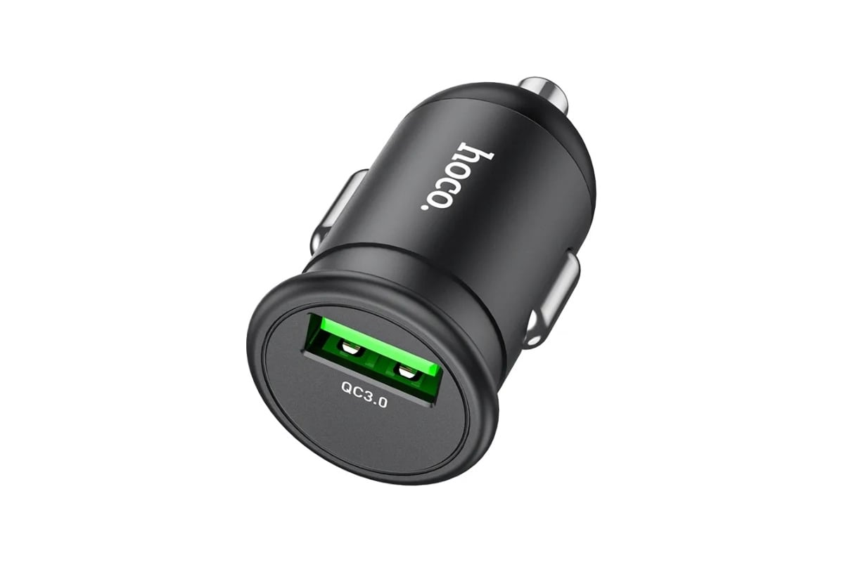 Автомобильное зарядное устройство Hoco z43 mighty 1xusb, 3а, 18w, qc3.0  (черный) 0L-00054498 - выгодная цена, отзывы, характеристики, фото - купить  в Москве и РФ