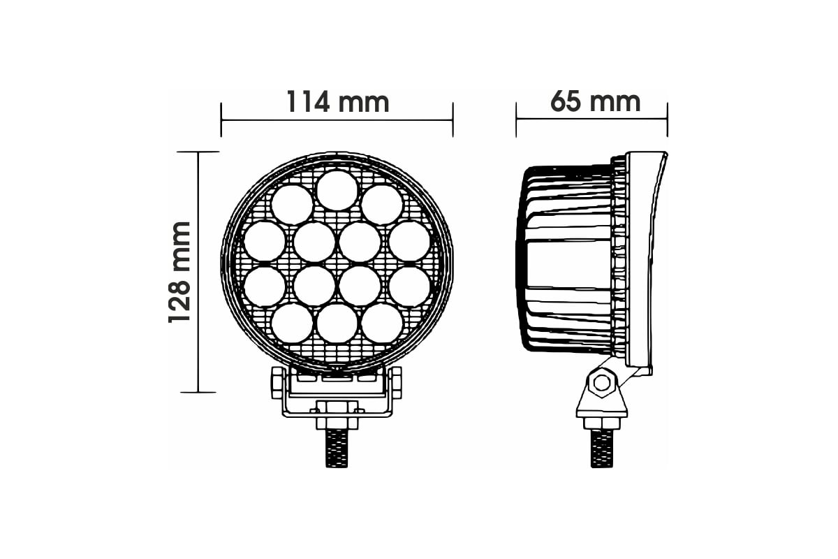Светодиодная фара Вымпел WL-142CF, ближний свет, мет. корп. 14 диодов ...