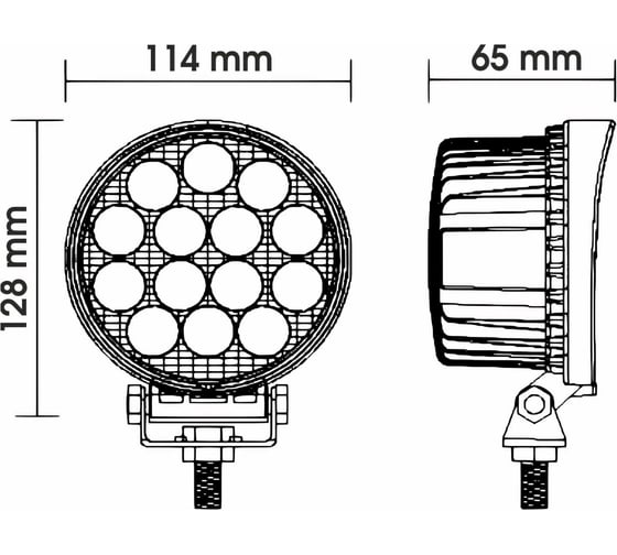 Светодиодная фара Вымпел WL-142CF, ближний свет, мет. корп. 14 диодов 5184