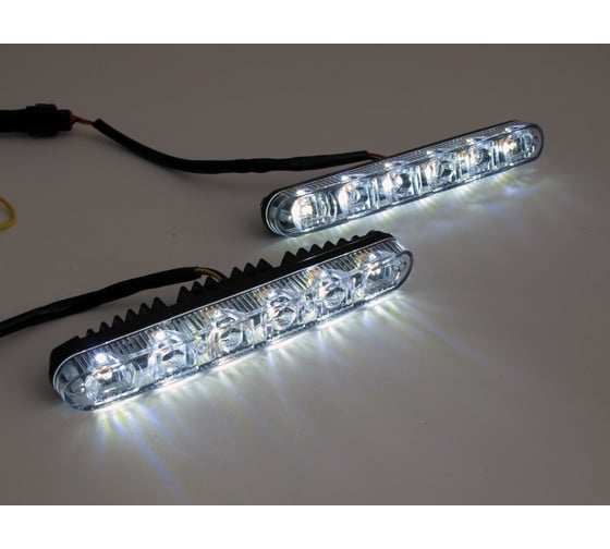 Ходовые огни Вымпел DRL-HP-X6, мет. корп. 6 диод. бегущая строка 5177
