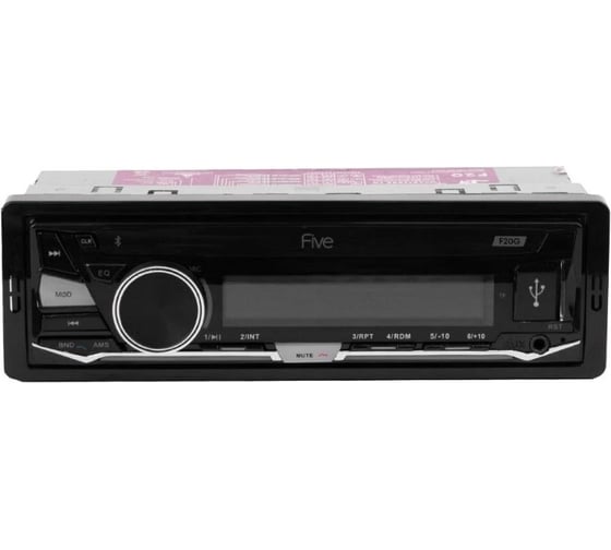 Автомагнитола FIVE 1din, зеленая, Bluetooth, USB, AUX, SD, FM F20G