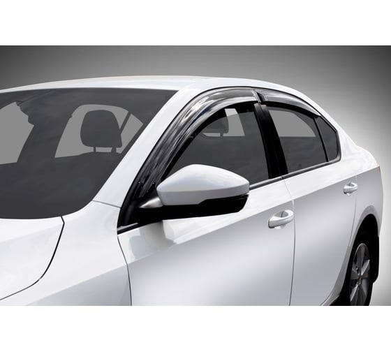 Дефлекторы окон Rival Premium для Skoda Octavia A7 лифтбек 2013-2019, листовой ПММА, 4 шт., 35101001