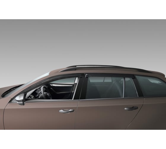 Дефлекторы окон Rival Premium для Skoda Octavia A7 универсал 2013-2019, листовой ПММА, 4 шт., 35101006