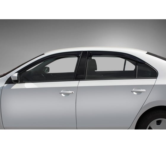 Дефлекторы окон Rival Premium для Skoda Rapid I, II лифтбек 2013-2020 2020-н.в./Volkswagen Polo VI лифтбек 2020-н.в., листовой ПММА, 4 шт., 35102001