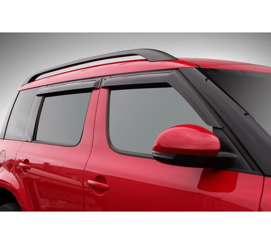 Дефлекторы окон Rival Premium для Skoda Yeti 2009-2018, листовой ПММА, 4 шт., 35103002