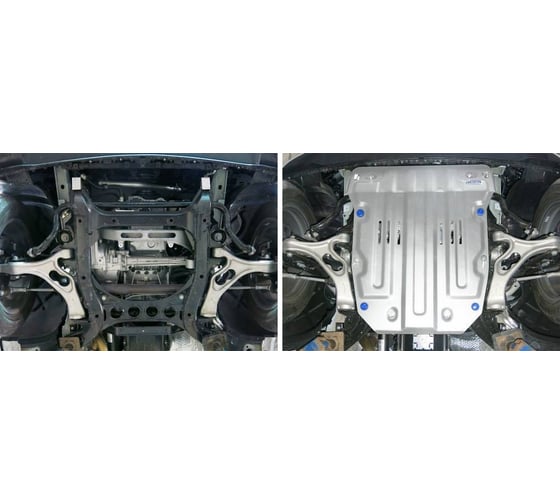 Защита картера Rival для Porsche Cayenne II 958 (V-3.0D; 4.8T) 2010-2014//VW Touareg II (V-3.0D; 3.6) 2010-2014 333.5824.2