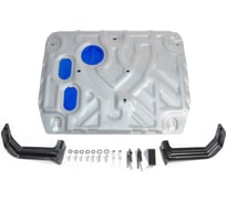 Защита картера и КПП Rival (усиленная) для Hyundai Creta (V - 1.6; 2.0) 2016-н.в., штампованная, алюминий 3 мм, с крепежом, 333.2360.1