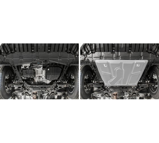 Защита картера и КПП Rival для Toyota RAV4 XA30 рестайлинг (V - 2.0; 2.2D; 2.4; 3.5) 2010-2013/Toyota RAV4 CA40 (V - 2.0; 2.0D; 2.2D) 2012-2019 333.5709.1