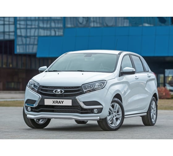 Защита переднего бампера d57 волна для Lada XRay 2015-, Rival R.6003.002