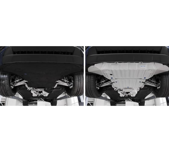 Защита радиатора, картера, КПП и РК для Volkswagen Touareg 4WD 2018-н.в, алюминий 4 мм, Rival K333.5863.1