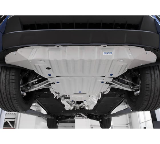 Защита радиатора, картера, КПП и РК для Volkswagen Touareg 4WD 2018-н.в, алюминий 4 мм, Rival K333.5863.1