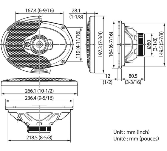 Автомобильные колонки KENWOOD KFC-PS6976