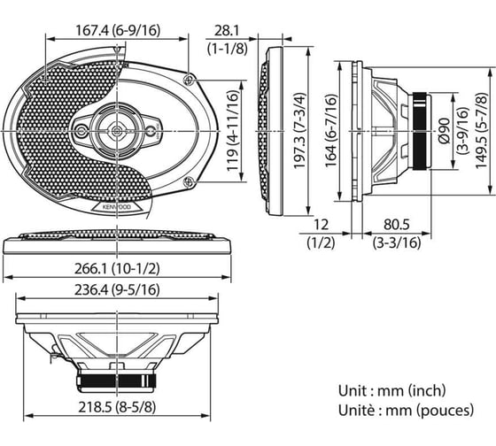 Автомобильные колонки KENWOOD KFC-PS6986