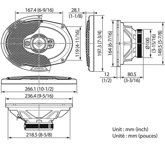 Автомобильные колонки KENWOOD KFC-PS6996