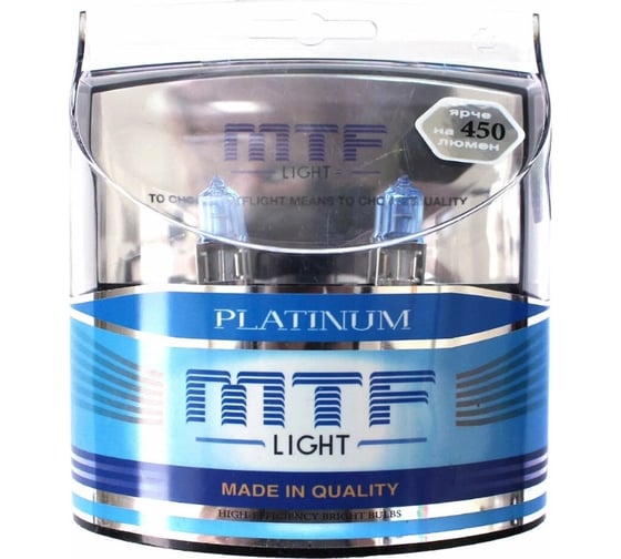 Галогеновая лампа MTF Light Platinium H3, 12 В, 55 Вт, 1450 Лм, 3800 К 50751