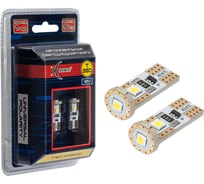 Светодиодная лампа XENITE T330, T10/W5W, 150 Лм, 12 В, 4300 K, блистер 2 шт. 1009656